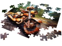 Puzzles with acorn elves motives